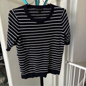 Banana Republic Navy and White Striped Sweater